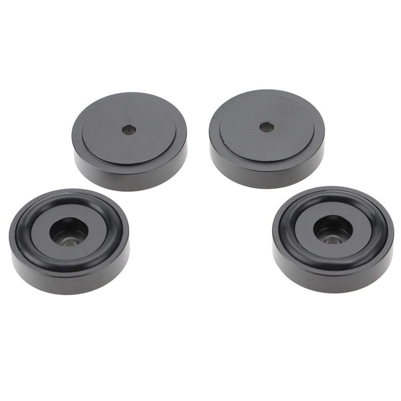Ciglow 4Pcs Anti Vibration Amplifier Feet, 4010mm Aluminium Alloy Universal Copper Speaker Spikes Isolation Sand Blasting Amplifier Pads Feet (Black) - Image 5